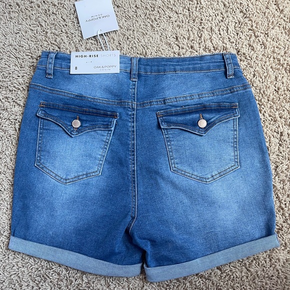 Oak and Poppy High Rise Shorts Size 8 - Picture 2 of 5